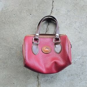 Vtg Peeble Leather Mini Handbag